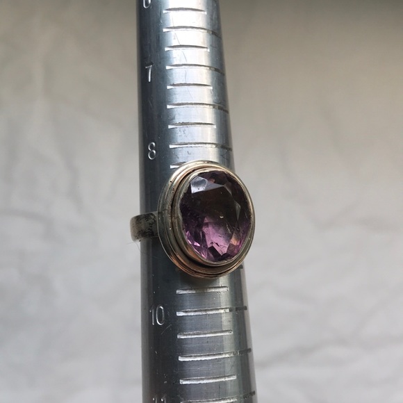 Vintage faceted Ametrine 925 sterling silver ring - Picture 5 of 8